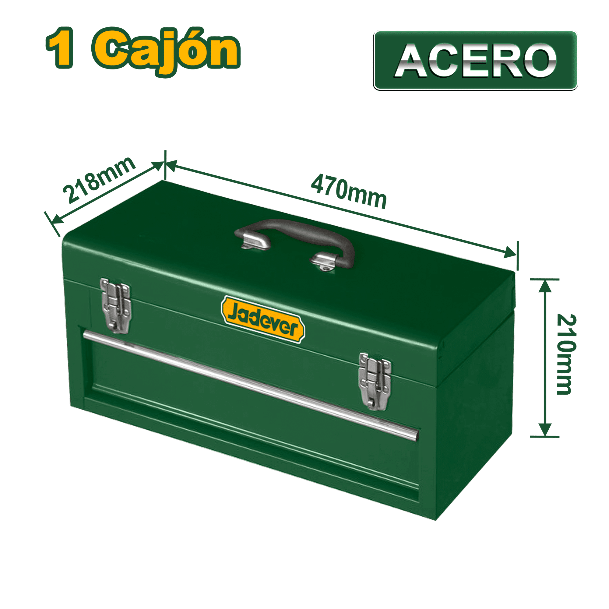 CAJA DE HERRAMIENTAS DE ACERO CON 1 GAVETA JADEVER